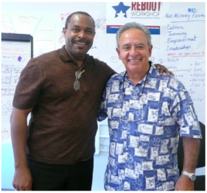 nvtsi-reboot Maurice Wilson (left) with Reboot instructor and former United States Marine Charles Macias, Ph.D.